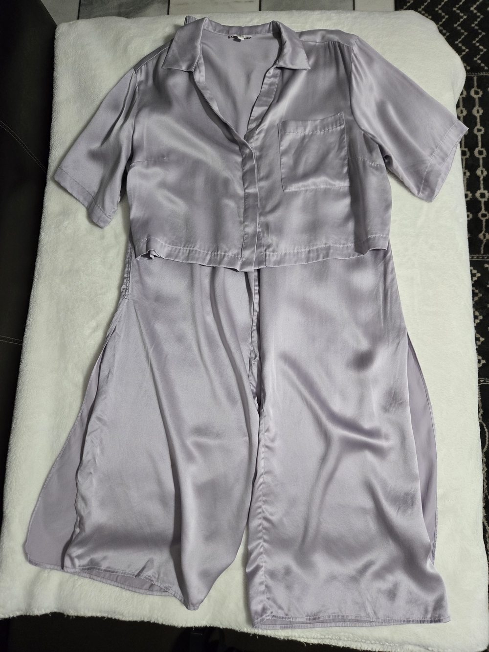 Lunya Washable Silk Crop Top High Waist Pajama Set $288